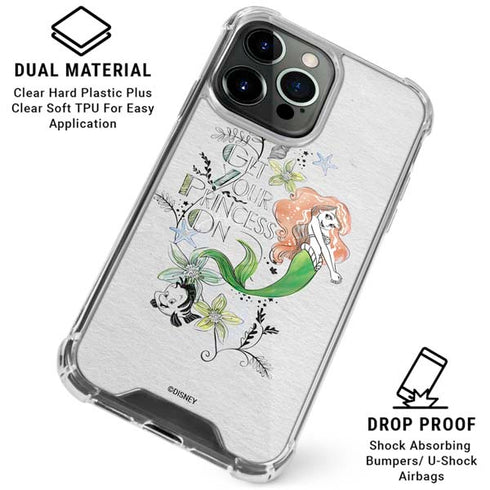 Disney The Little Mermaid Ariel and Flounder Art iPhone 16 Pro Clear Case